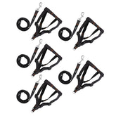 Kuber Industries Dog Chest Belt Harness with Adjustable Leash|Premium Demin Fabric|Metal Hooks |PDMGL-013-03| Comfortable Grip|Double Stitched Belt with Soft Padding |Black (Pack of 5)